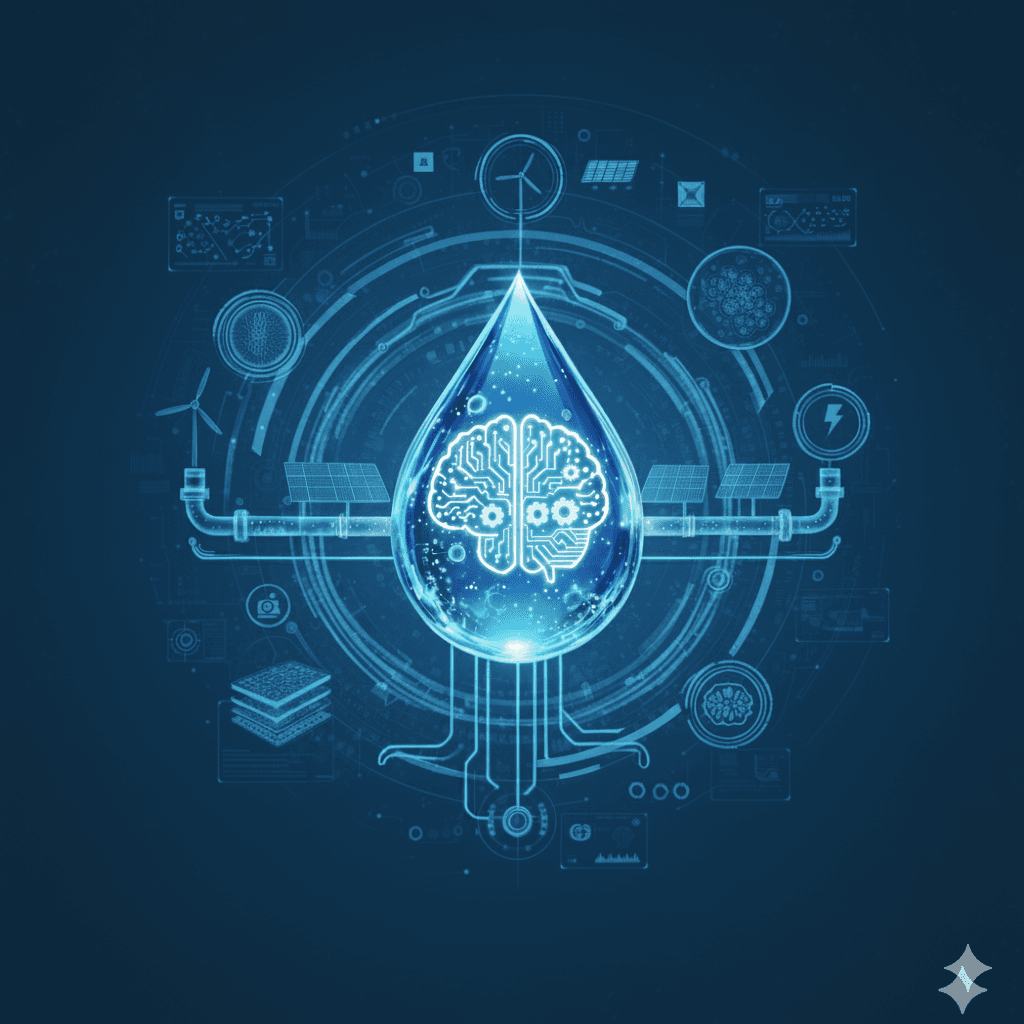 Engineer working on advanced water treatment panel